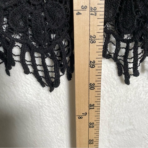 NWT Halo Black Flowing Top 3/4 Sleeve Size 1X‎ Goth Witchy Whimsical - Picture 8 of 10